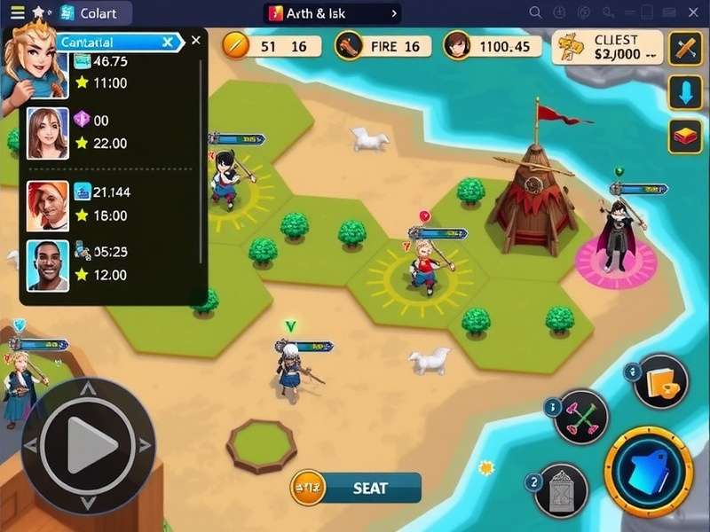 Conquest Carnival gameplay screenshot showing strategic battle